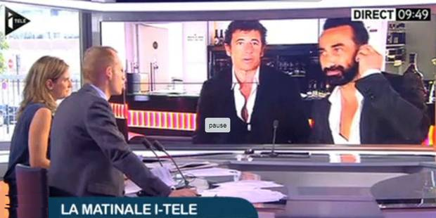 iTélé - scène de sexe en direct - Patrick Bruel - kalaranet.com - 2014