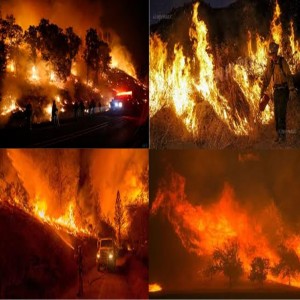 Le Sand Fire , un  gigantesque incendie aux Etats-Unis