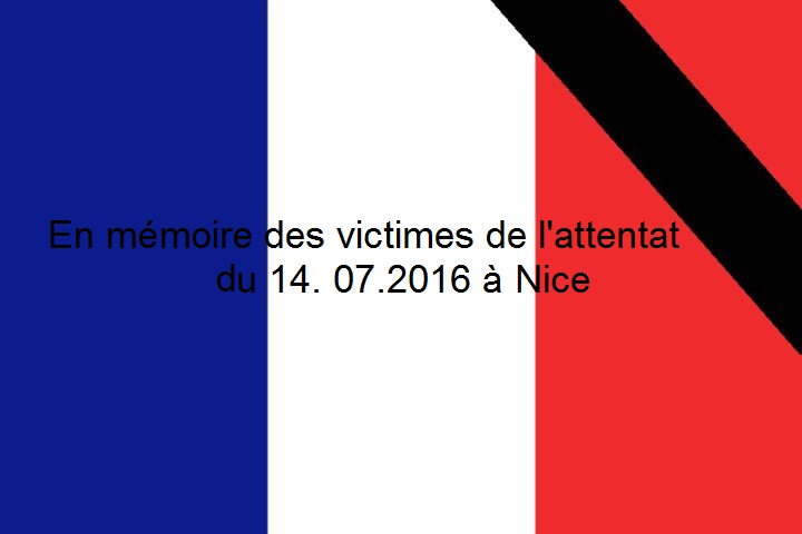 Drapeau français pour deuil - Attentat de Nice - 14.07.2016