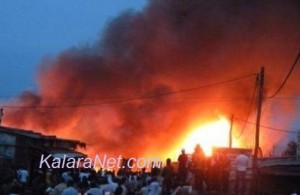 Les flammes  détruisent une boutique dans la ville de Buea