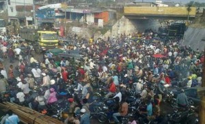 Une embouteillage à Douala