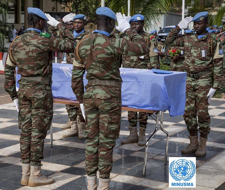 La Minusma donne les honneurs militaires au casques bleu décédé au Mali