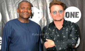 <em>Aliko Dangote et Bono soutiennent les victimes de Boko Haram</em>
