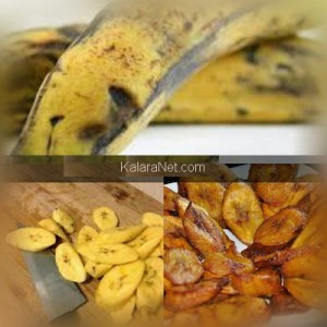 <em>Frites de plantain mûr ou moussolé,aloko selon les régions</em>