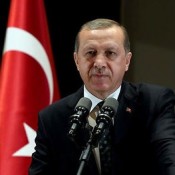 Le Président turc Recep Tayyip Erdogan après la tentative de coup d'Etat de juillet 2016