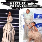 Rihanna et Beyoncé accompagnée de sa fille Ivy Blue