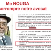 Me NOUGA Jean Marie veut corrompre notre avocat