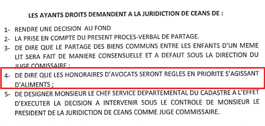 Rémunération prioritaire des avocats